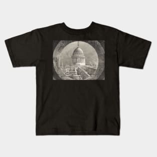 Unusual View of St Paul's Cathedral Kids T-Shirt